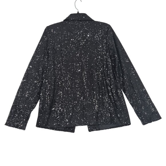 Steve Madden Women's Blazer Size S Sequined  Black No Button Long Sleeve (62) - Picture 2 of 15